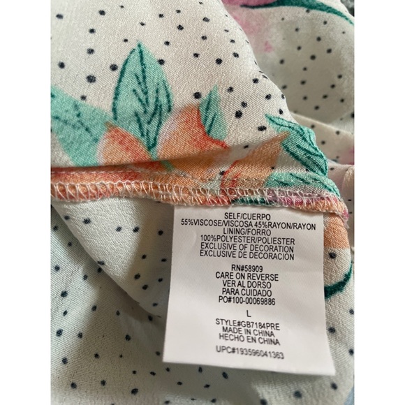 Tie Front Tropical Print Dress - Picture 6 of 7